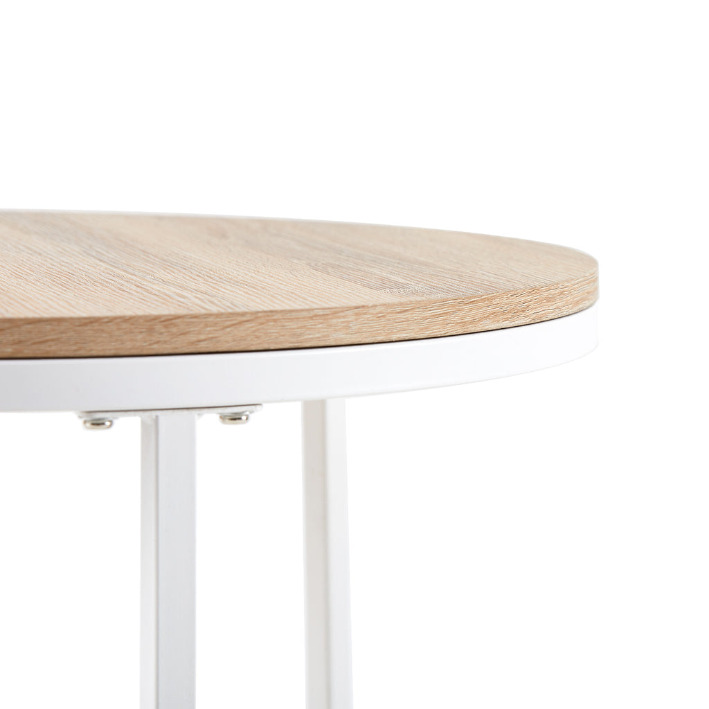 VERONA Table Basse Ensemble de 2, Design Minimaliste Peint, Rond, Diamètre 50*45CM/40*35CM