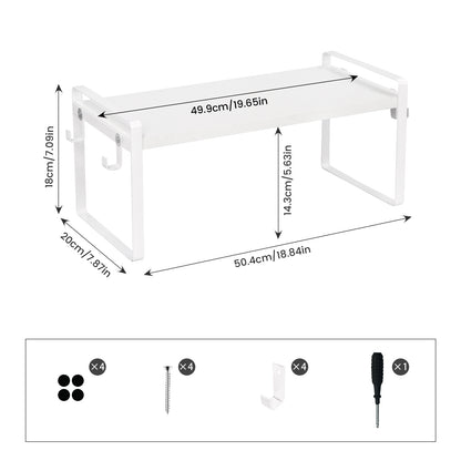 PONCE Étagère de rangement empilable pour cuisine, gain de place, 1/3/5 pièces - Feu/Bois/Blanc