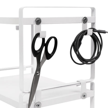 PONCE Étagère de rangement empilable pour cuisine, gain de place, 1/3/5 pièces - Feu/Bois/Blanc