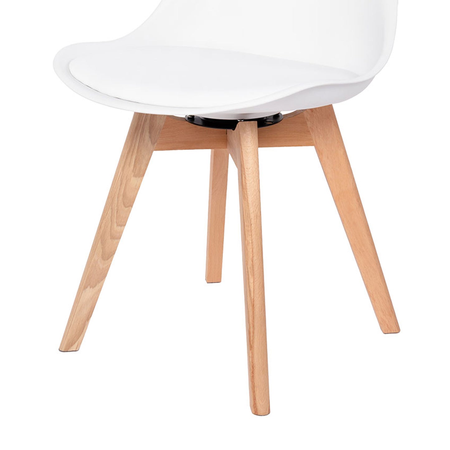 Ensemble de chaises de salle à manger pivotantes sans accoudoirs 360° – Set de 2/4 VINCO – Noir/Blanc/Gris