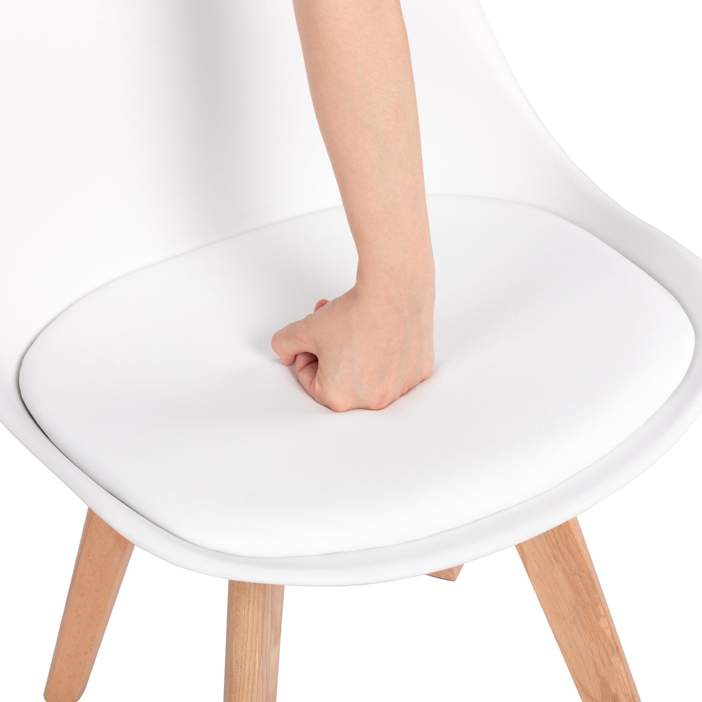 Ensemble de chaises de salle à manger pivotantes sans accoudoirs 360° – Set de 2/4 VINCO – Noir/Blanc/Gris