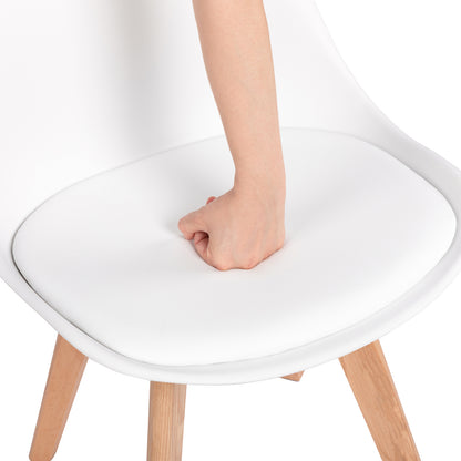 Ensemble de chaises de salle à manger pivotantes sans accoudoirs 360° – Set de 2/4 VINCO – Noir/Blanc/Gris