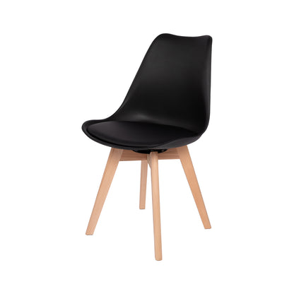 Ensemble de chaises de salle à manger pivotantes sans accoudoirs 360° – Set de 2/4 VINCO – Noir/Blanc/Gris