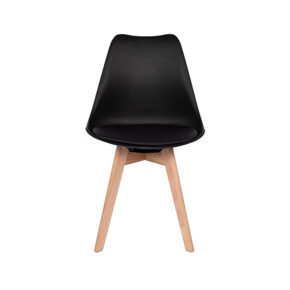 Ensemble de chaises de salle à manger pivotantes sans accoudoirs 360° – Set de 2/4 VINCO – Noir/Blanc/Gris