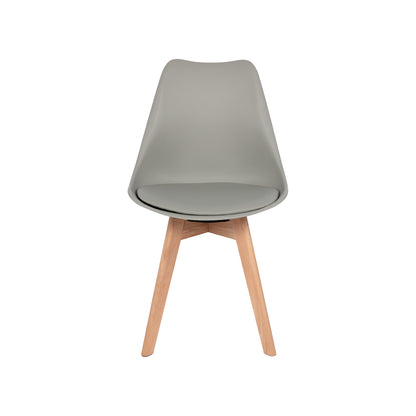 Ensemble de chaises de salle à manger pivotantes sans accoudoirs 360° – Set de 2/4 VINCO – Noir/Blanc/Gris