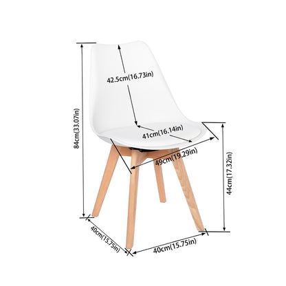Ensemble de chaises de salle à manger pivotantes sans accoudoirs 360° – Set de 2/4 VINCO – Noir/Blanc/Gris
