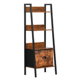 Étagère de chambre à coucher hauteur 110 cm avec pieds en fer - Couleur feu - VOLENS