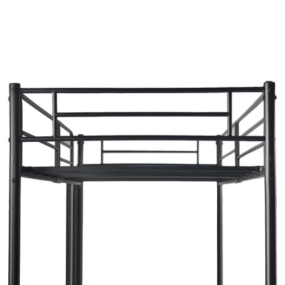 Lit Mezzanine Métallique avec Échelle Intégrée Noir - WALDO