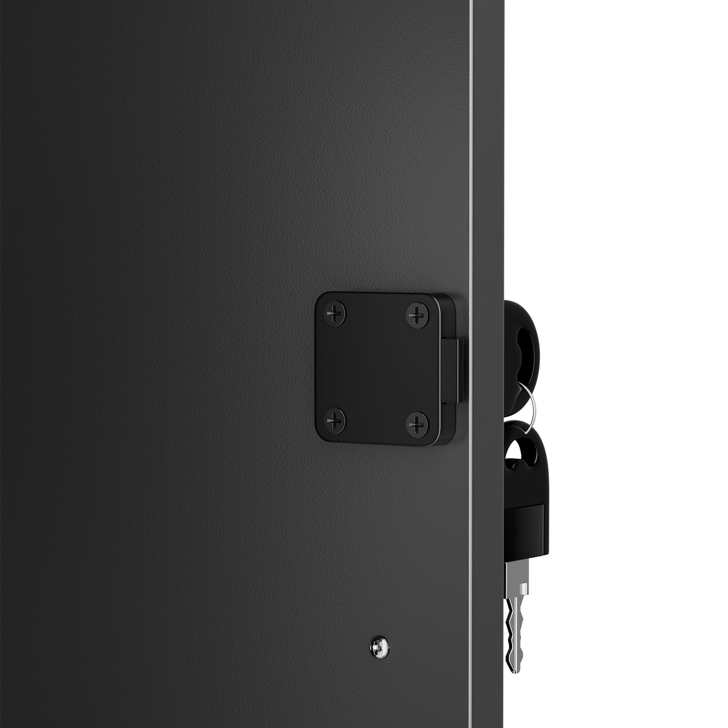 Casier de rangement ZAPATA à double porte et double compartiment avec serrure - Noir
