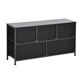 Meuble d'appoint court 100 cm avec pieds en fer - Noir - ZOAR