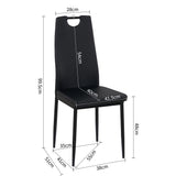 ANN-HANDLE Esszimmerst¨¹hle Kunstleder Polsterstuhl Moderner K¨¹chenstuhl Stuhl Esszimmer - Schwarz/Wei?/Dunkelgrau