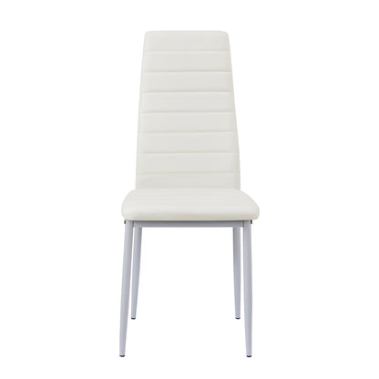 ANN PVC Esszimmerst¨¹hle Moderner K¨¹chenstuhl bequemer Polsterstuhl - Schwarz/Wei?/Dunkelgrau