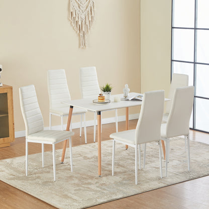 ANN PVC Esszimmerst¨¹hle Moderner K¨¹chenstuhl bequemer Polsterstuhl - Schwarz/Wei?/Dunkelgrau