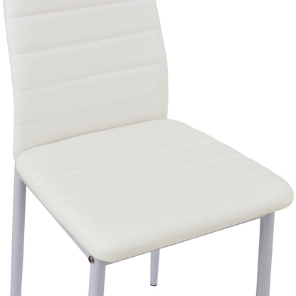 ANN PVC Esszimmerst¨¹hle Moderner K¨¹chenstuhl bequemer Polsterstuhl - Schwarz/Wei?/Dunkelgrau
