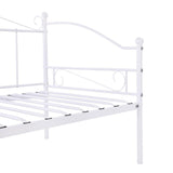 AVIO Canapé-lit Simple en Métal Convient pour matelas 90*190 cm - Noir/Blanc