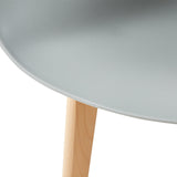 CLOVER PP Chaise de Salle à Manger Pieds en Hêtre - Noir/Blanc/Gris