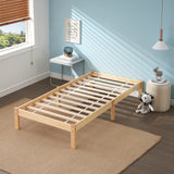 CYCAS Cadre de lit  en bois massif durable avec lattes robustes au design moderne