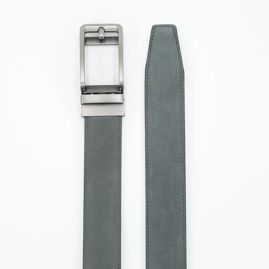 Echt Ceinture en Cuir de Vachette Couche Haut Tendance avec Boucle Ardillon - Pearl Gun Hidden Blue