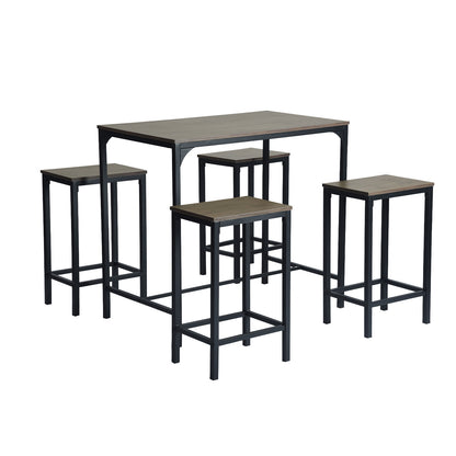 FAIRMAN Ensemble De Table De Bar Avec 1 Table Et 4 Chaises