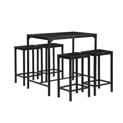 FAIRMAN Ensemble De Table De Bar Avec 1 Table Et 4 Chaises