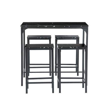 FAIRMAN Ensemble De Table De Bar Avec 1 Table Et 4 Chaises