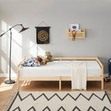 FLAT Lit Simple Cadre de Lit en Bois Massif 90x190cm