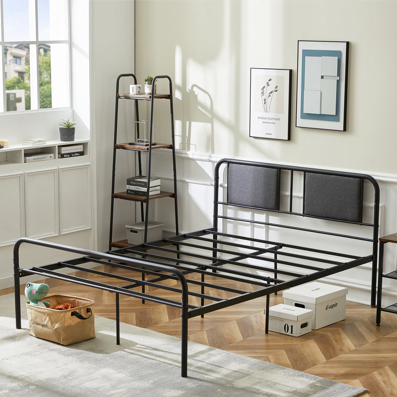 HELP Lit en métal adapté aux matelas 90/120/140 x 190 cm, noir
