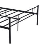 LAVER Lit Simple/Double en Métal 90/100/120/140 x 200 CM - Noir/ Blanc