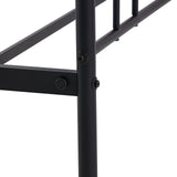 LAVER Lit Simple/Double en Métal 90/100/120/140 x 200 CM - Noir/ Blanc
