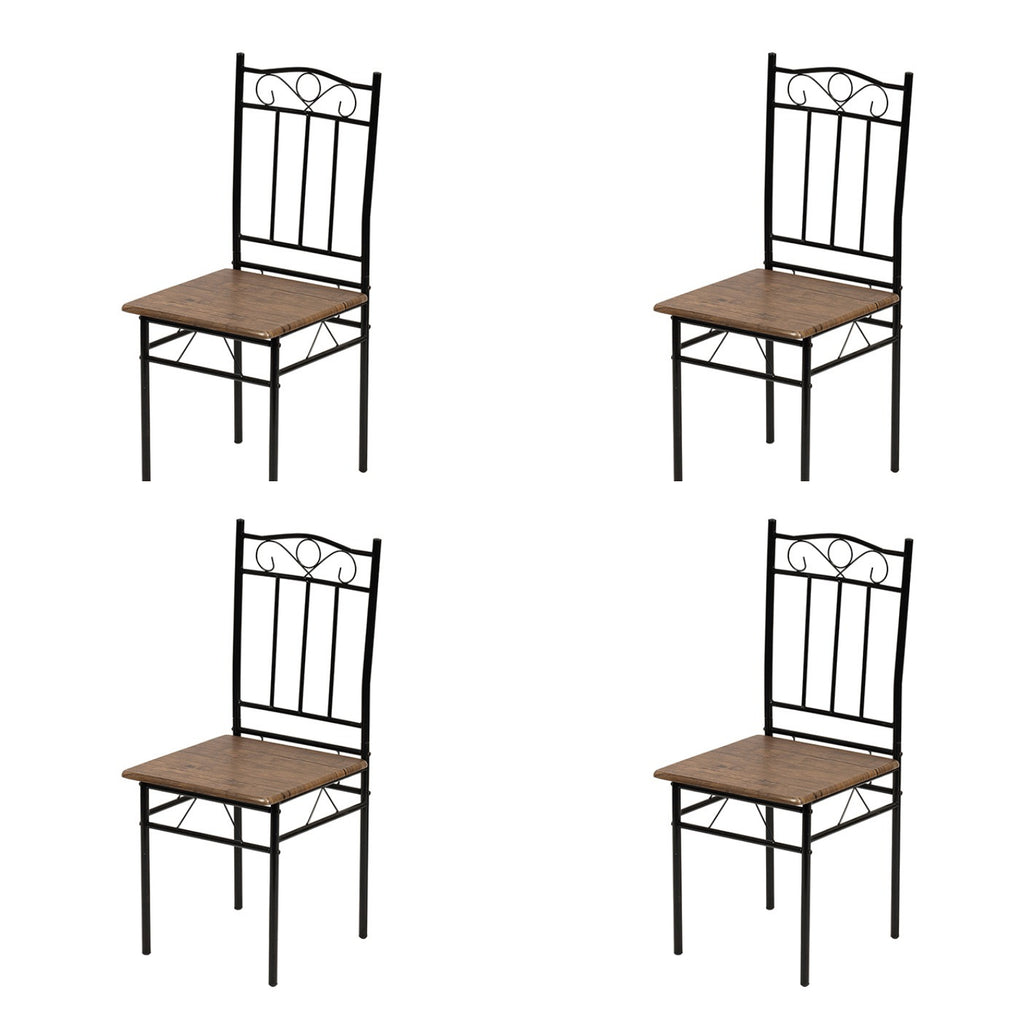 NORSEMAN Table à manger avec 4/6 chaises - 137*77*75cm - marron