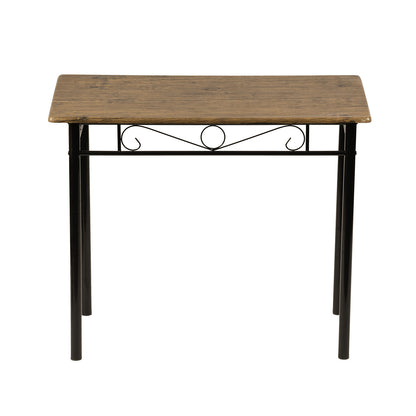 NORSEMAN Ensemble de Salle à Manger 3 Pièces, Table à Manger Rectangulaire avec 2 Chaises 90*48*75cm - Couleurs disponibles