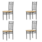NORSEMAN Table à manger avec 4/6 chaises 137*77*75cm - Crème/Noir