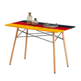 PANSY Table à Manger Rectangulaire en MDF avec Pieds en Hêtre 110 x 70 x 74 cm - Allemagne