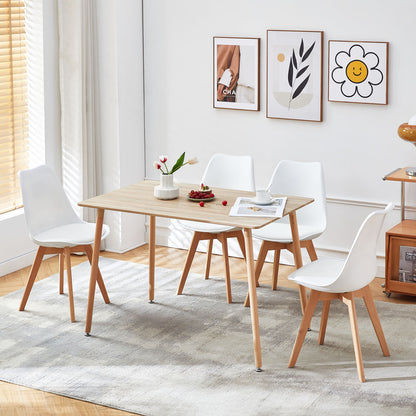 SAGE Rectangulaire Table de Salle à Manger en MDF Scandinave  Style en Bois 110*70*74cm - Couleur Chêne