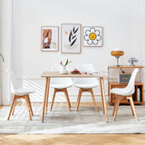 SAGE Rectangulaire Table de Salle à Manger en MDF Scandinave  Style en Bois 110*70*74cm - Couleur Chêne