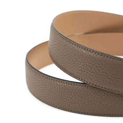 Siena Ceinture classique en cuir de vachette première couche avec boucle automatique - Acier Kaki