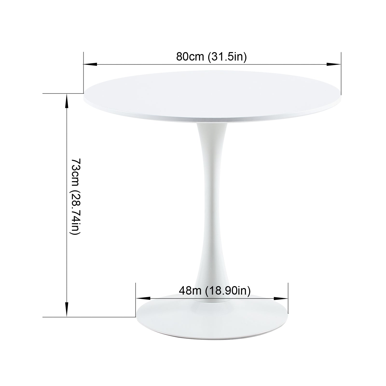 TULIP Tour Table Supérieure De Facile Loisirs Table à Manger Nordique Table Tulipe Balcon Petite Table Ronde - Blanc