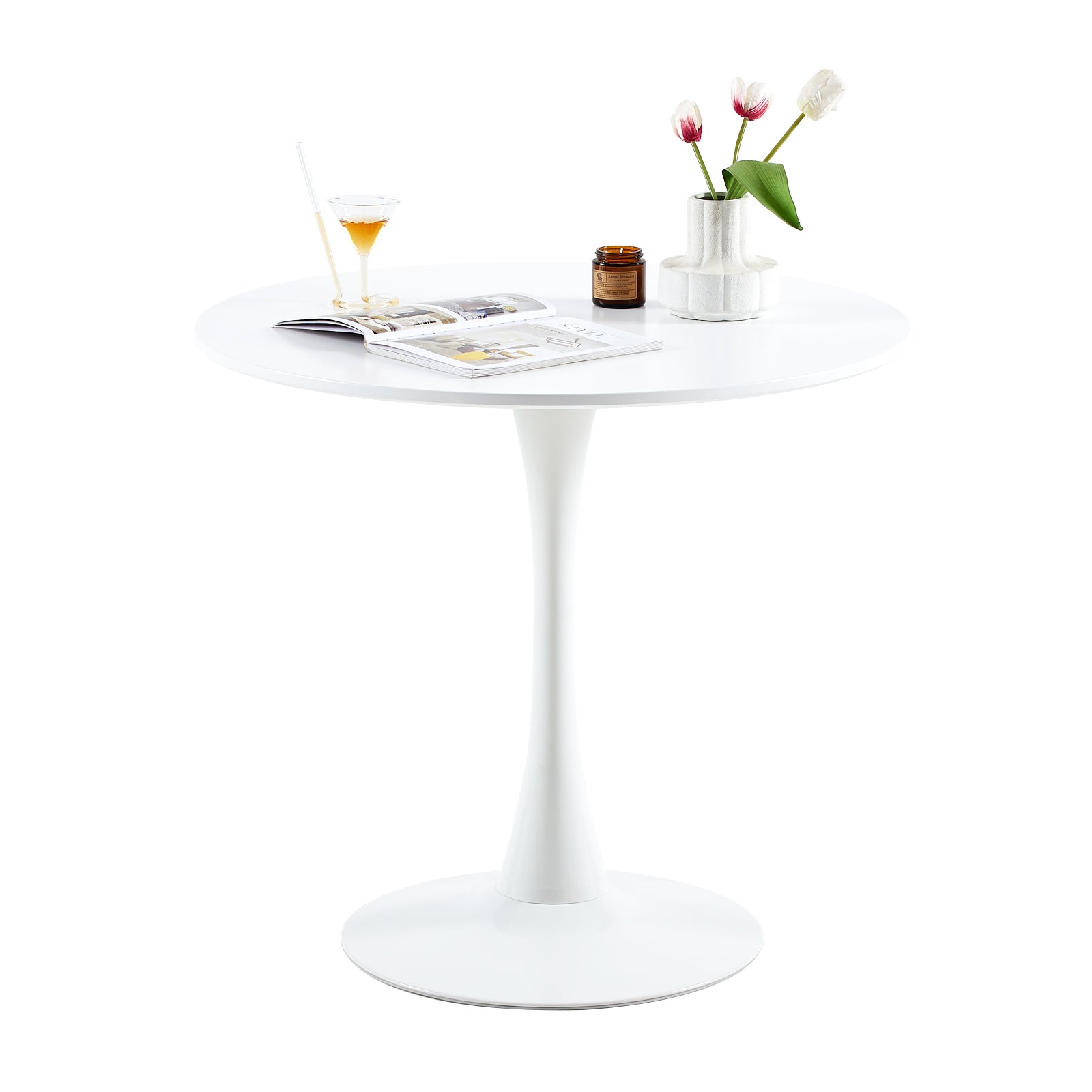 TULIP Tour Table Supérieure De Facile Loisirs Table à Manger Nordique Table Tulipe Balcon Petite Table Ronde - Blanc