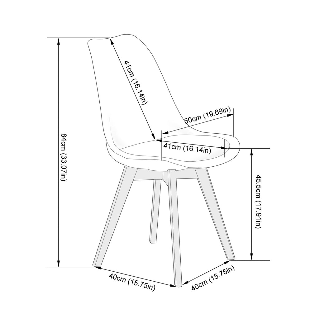 TULIP Chaise de salle à manger en velours avec pied en hêtre - Rose/Vert