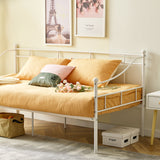 TUNA Canapé-lit Simple en Métal Convient pour matelas 90*190 cm - Noir